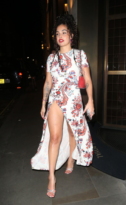 Mabel Leaves British Vogue and Rabanne London Fashion Week Party 3