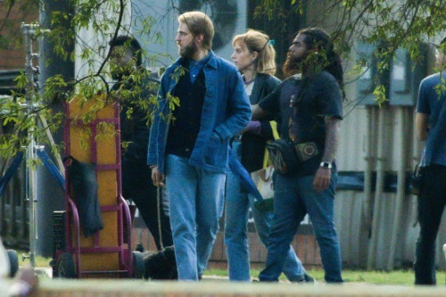 Maya Hawke and Caleb McLaughlin on the Set of Stranger Things 2