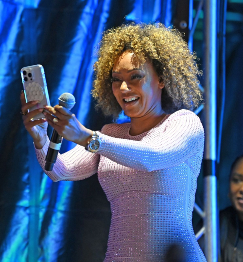 Melanie Brown at blackpool tower switch-on ceremony 4