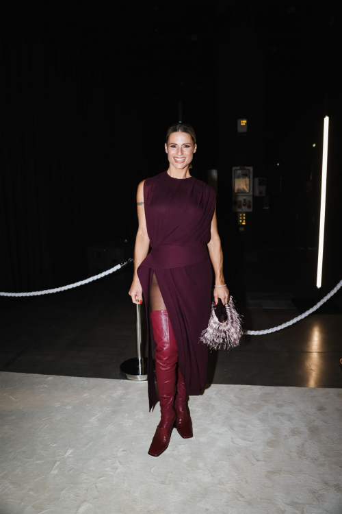 Michelle Hunziker at Ferragamo Show at Milan Fashion Week 2