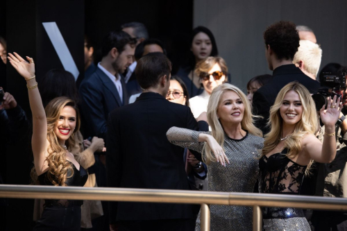 Michelle, Sara, and Irina Barrocas at Dolce & Gabbana Show in Milan 1