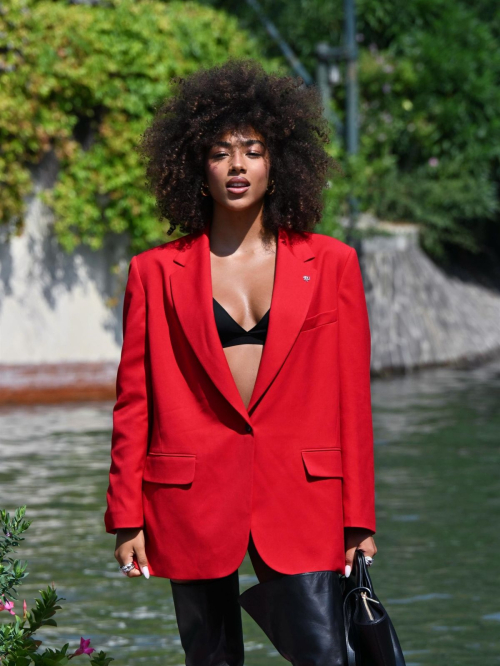 Mikaela Neaze Silva arrives at Hotel Excelsior for 81st Venice Film Festival 3