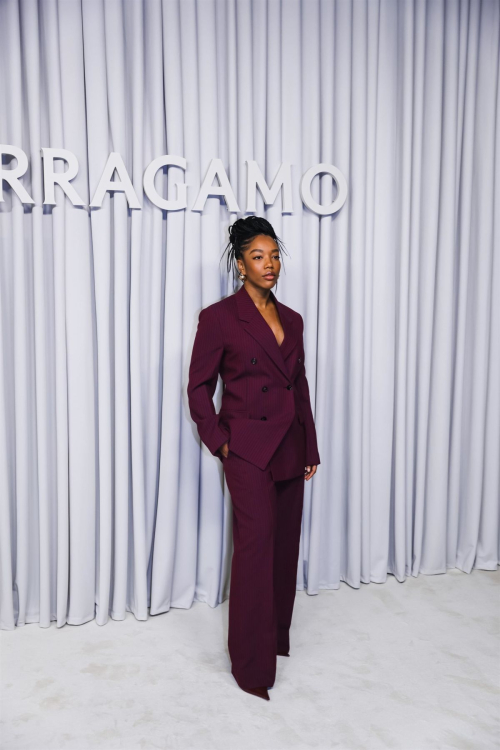 Naomi Ackie at Ferragamo Show at Milan Fashion Week 2