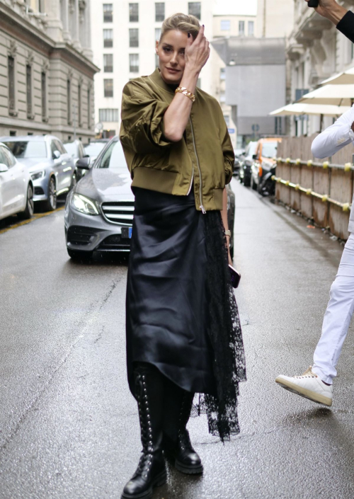 Olivia Palermo Arrives at Del Core Fashion Show at Milan Fashion Week 2