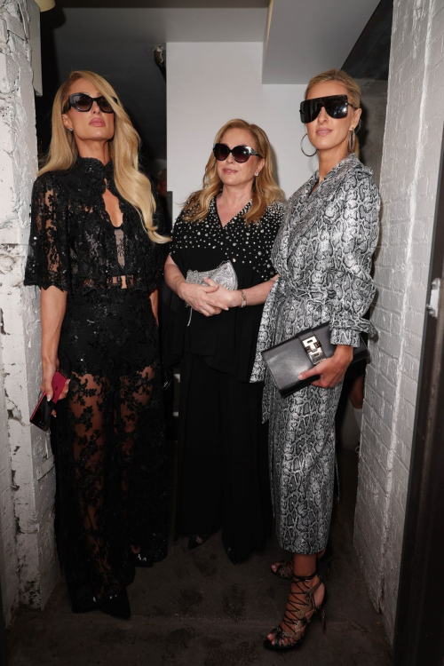 Paris, Nicky, and Kathy Hilton at Alice + Olivia Fashion Show, New York 4