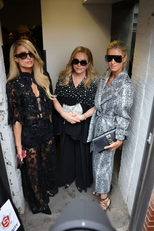 Paris, Nicky, and Kathy Hilton at Alice + Olivia Fashion Show, New York 6