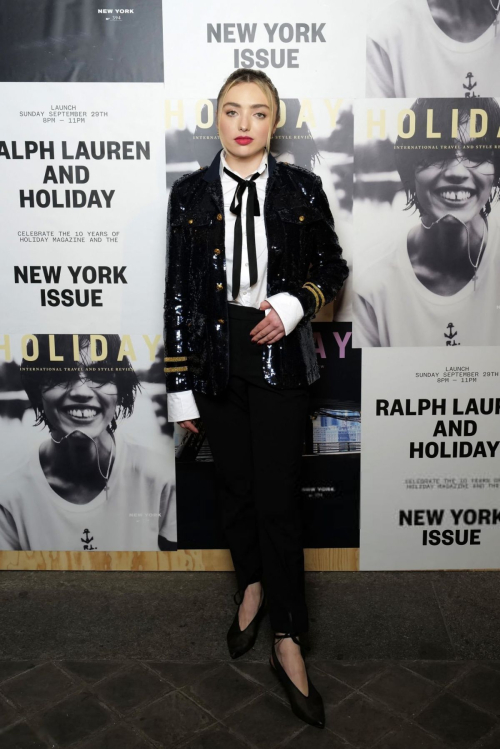 Peyton List at Ralph Lauren Holiday Magazine New York Cocktail Party in Paris, September 2024