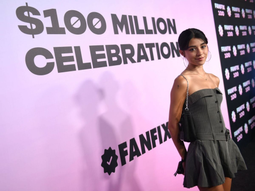 Rachel Brockman at FanFix 100M Milestone Celebration in West Hollywood 1