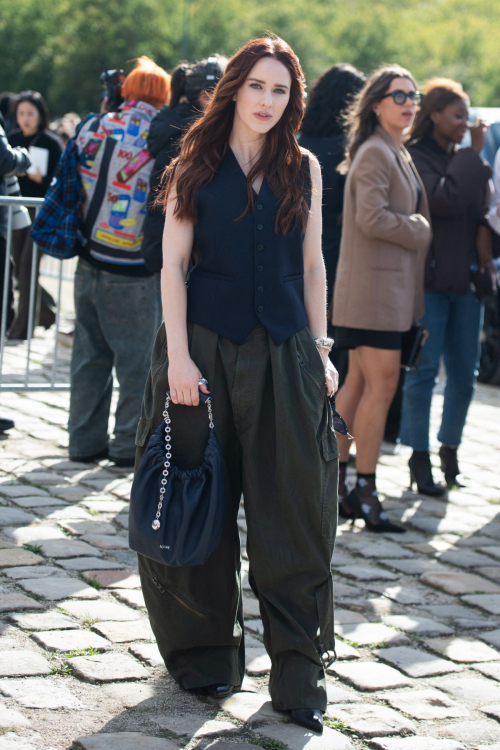 Rachel Brosnahan Arrives at Loewe Show, Paris Fashion Week, September 2024 2