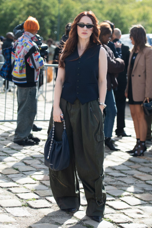 Rachel Brosnahan Arrives at Loewe Show, Paris Fashion Week, September 2024 6