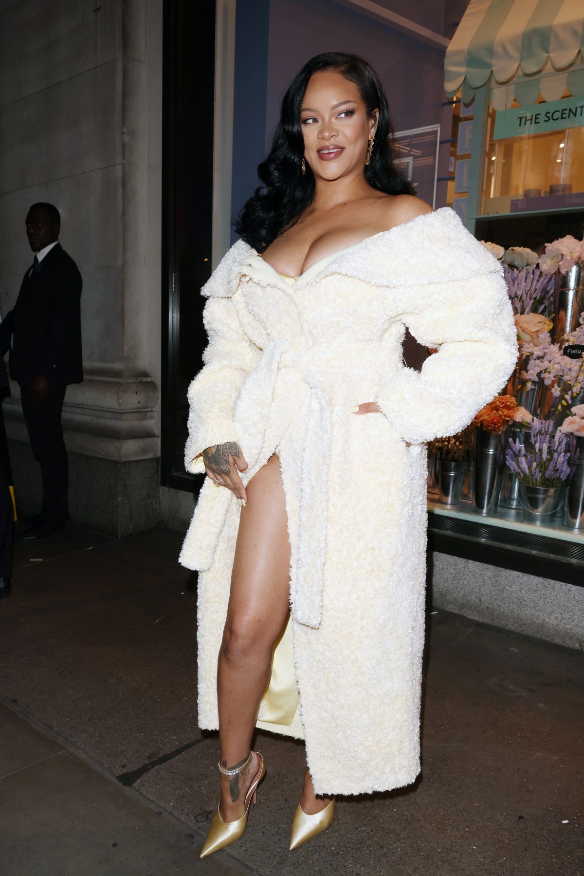 Rihanna Arrives at Selfridges for a Fenty Event in London