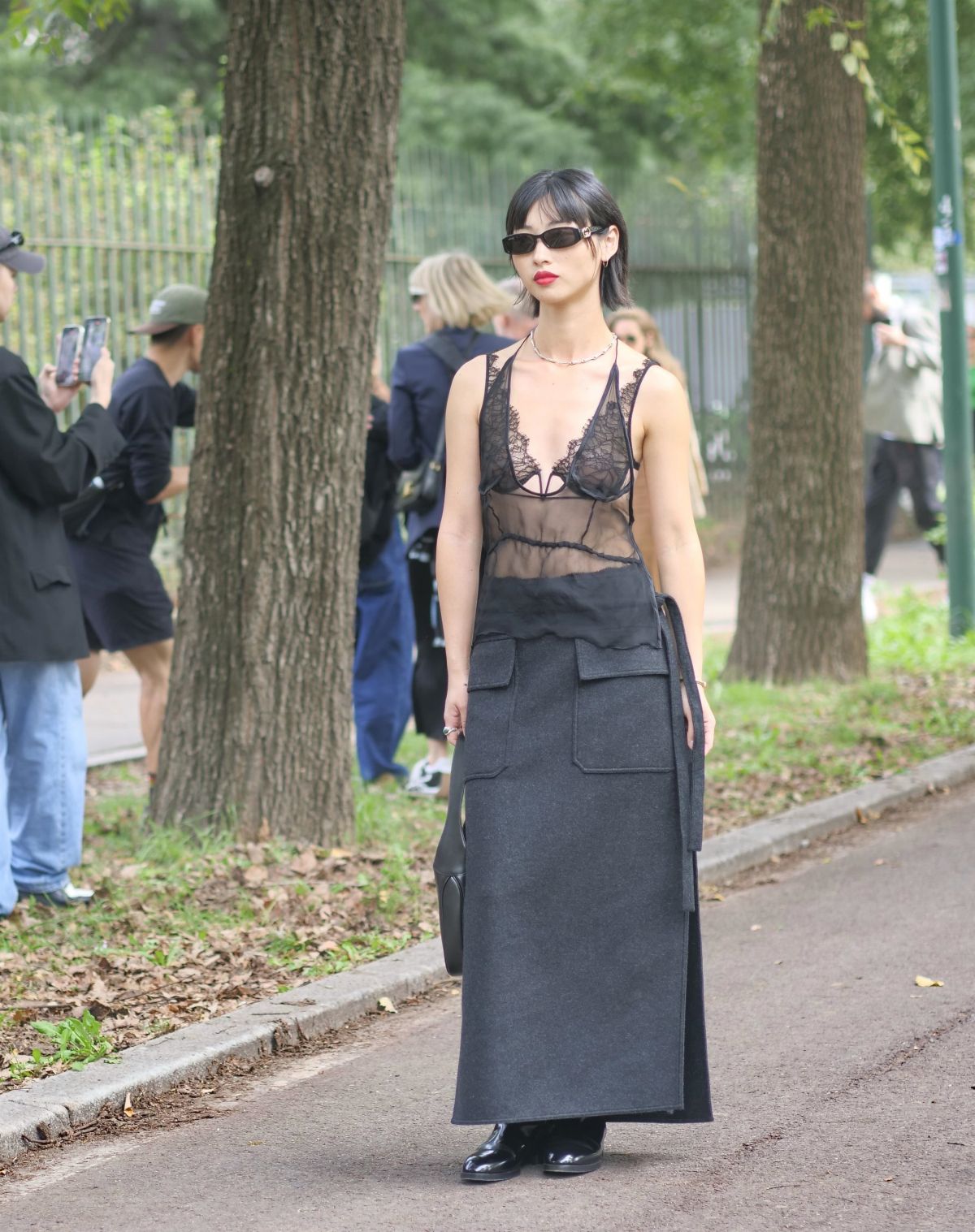 Sabrina Lan Arrives at Gucci Show Milan Fashion Week, September 2024