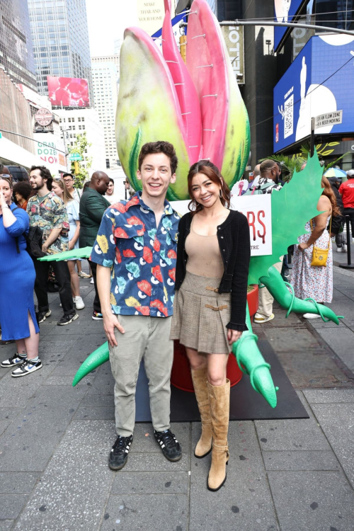 Sarah Hyland at Little Shop Of Horrors Installation Unveiling at Times Square 1