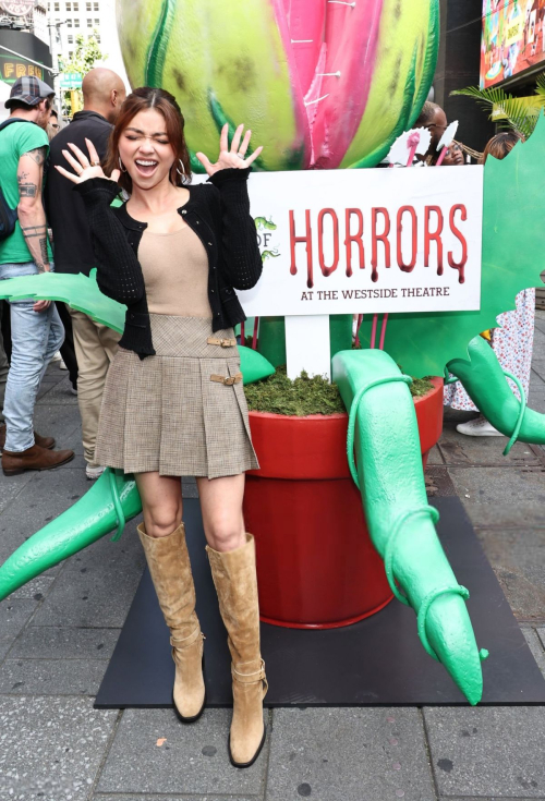 Sarah Hyland at Little Shop Of Horrors Installation Unveiling at Times Square 2