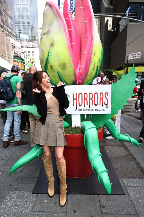 Sarah Hyland at Little Shop Of Horrors Installation Unveiling at Times Square 4