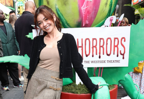 Sarah Hyland at Little Shop Of Horrors Installation Unveiling at Times Square 5