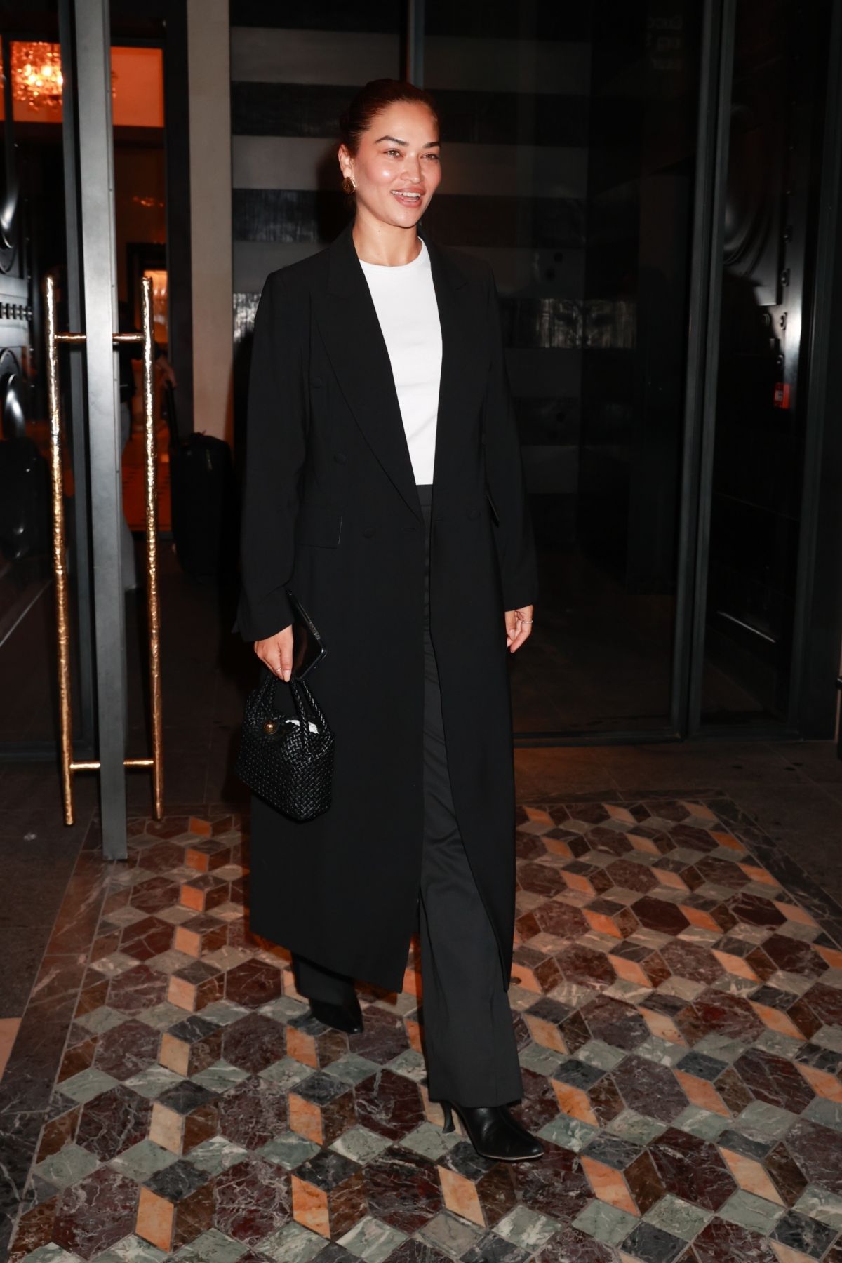 Shanina Shaik Arriving at Hotel Costes Paris Fashion Week