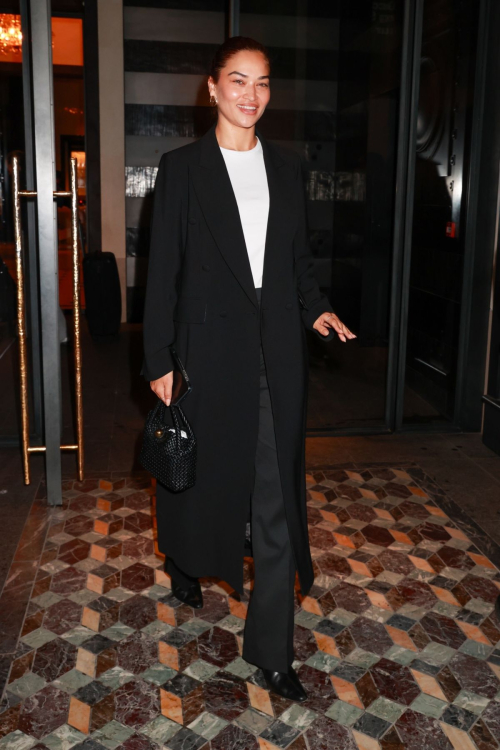 Shanina Shaik Arriving at Hotel Costes Paris Fashion Week 2