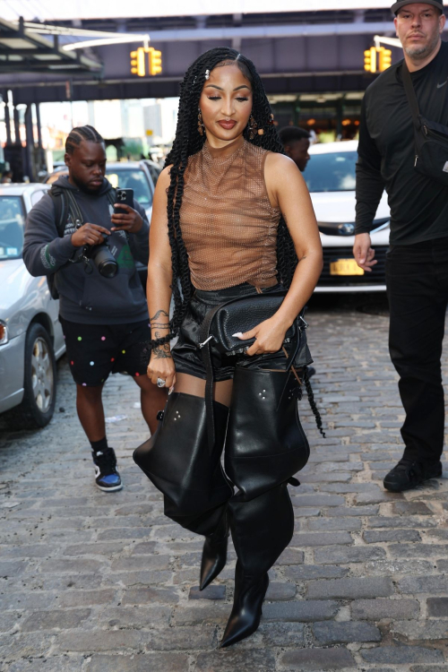 Shenseea Arrives at Alexander Wang Show at New York Fashion Week 4