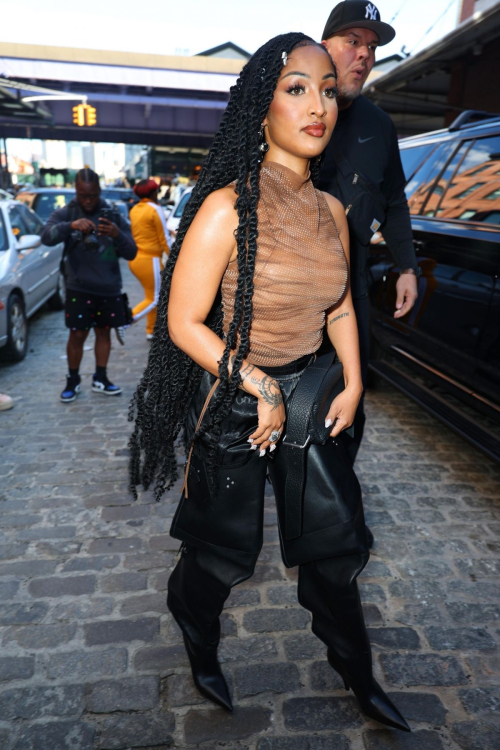 Shenseea Arrives at Alexander Wang Show at New York Fashion Week 6