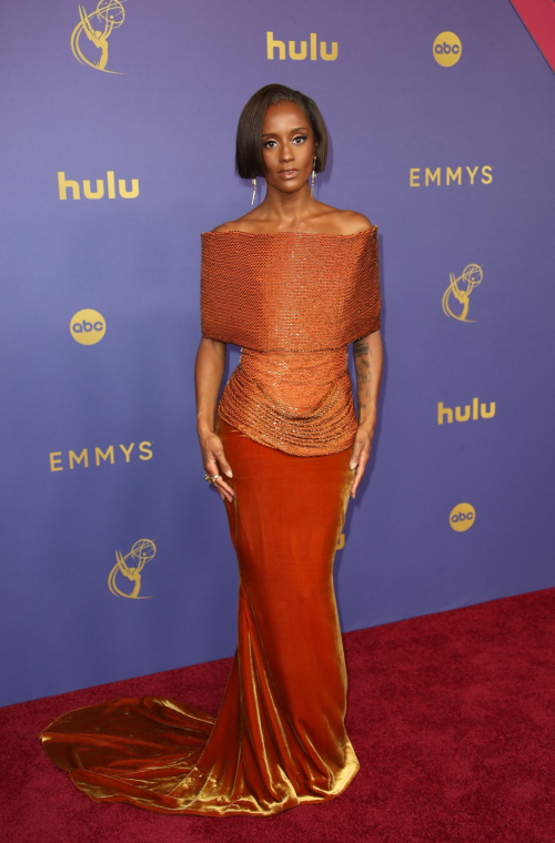 Skye P Marshall at 76th Emmy Awards at Peacock Theatre in Los Angeles