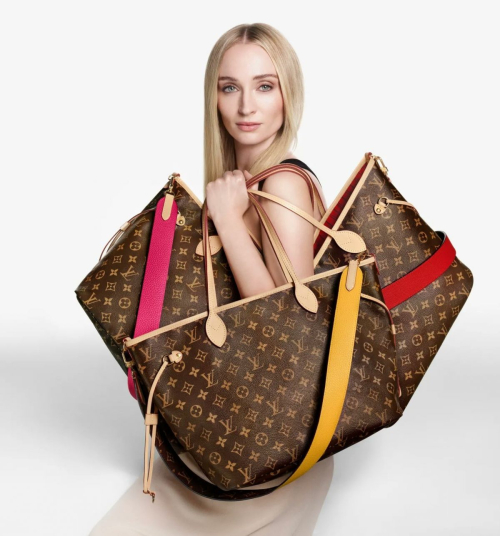 Sophie Turner for Louis Vuitton Neverfull Inside Out Handbags 2024 10