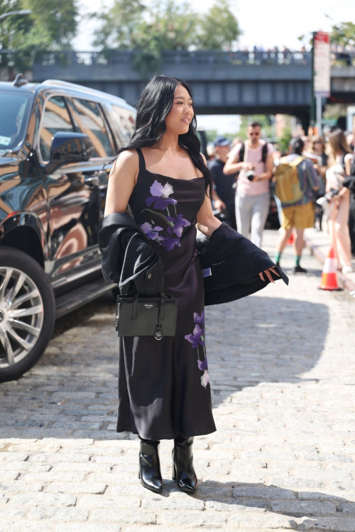 Sunisa Lee arrives at Brandon Maxwell Fashion Show in New York 2