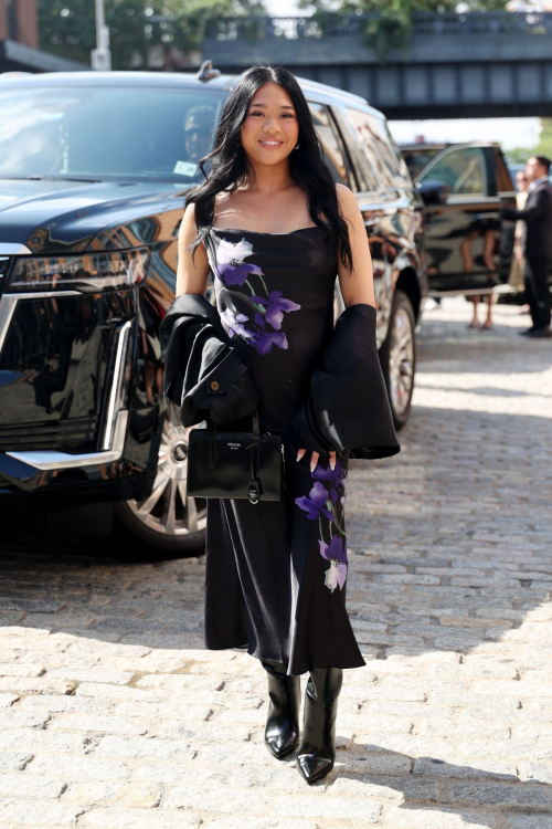 Sunisa Lee arrives at Brandon Maxwell Fashion Show in New York 3