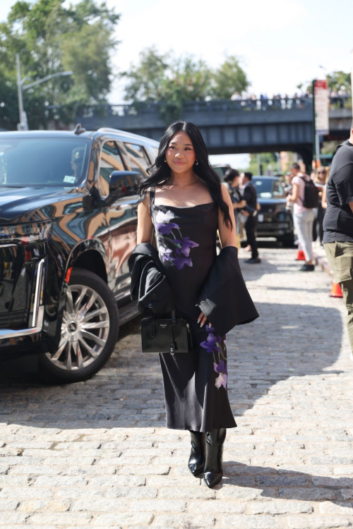 Sunisa Lee arrives at Brandon Maxwell Fashion Show in New York 4