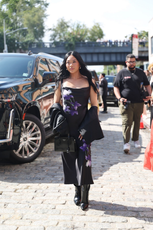 Sunisa Lee arrives at Brandon Maxwell Fashion Show in New York 5