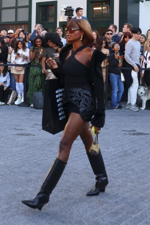 Symone Arrives at Tommy Hilfiger Fashion Show in New York