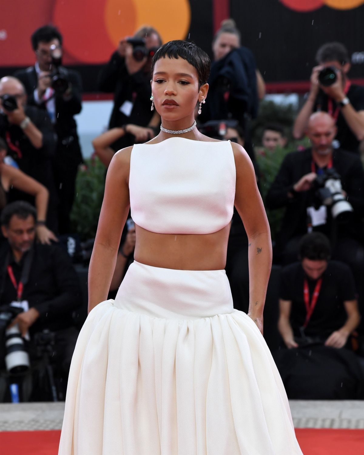 Taylor Russell at The Room Next Door Premiere at 81st Venice International Film Festival