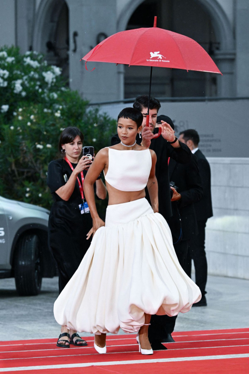 Taylor Russell at The Room Next Door Premiere at 81st Venice International Film Festival 2