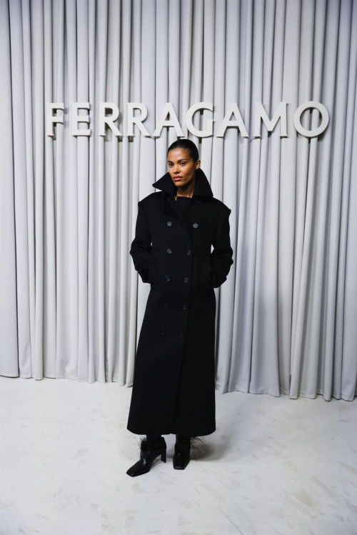 Tina Kunakey at Ferragamo Show at Milan Fashion Week 4