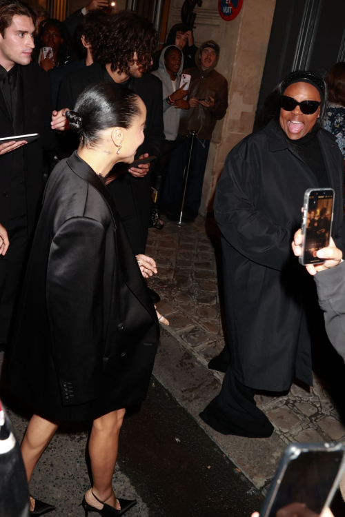 Zoe Kravitz Arrives at YSL Fashion Show Afterparty Paris, September 2024 1