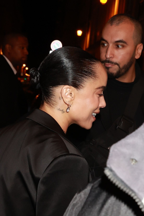 Zoe Kravitz Arrives at YSL Fashion Show Afterparty Paris, September 2024 2