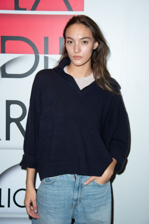 Aida Atarssa at Uniqlo Lifewear Exhibition Cocktail in Paris, September 2024