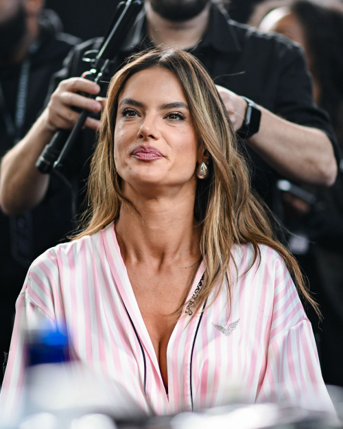 Alessandra Ambrosio Getting Ready for Victoria’s Secret Fashion Show October 2024