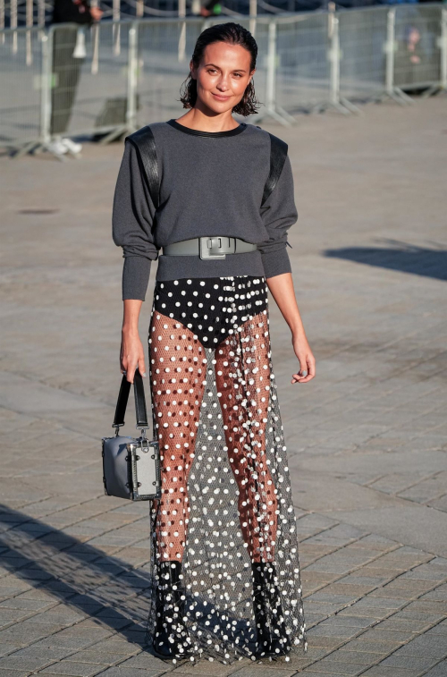 Alicia Vikander at Louis Vuitton Paris Womenswear Spring-Summer Show, October 2024