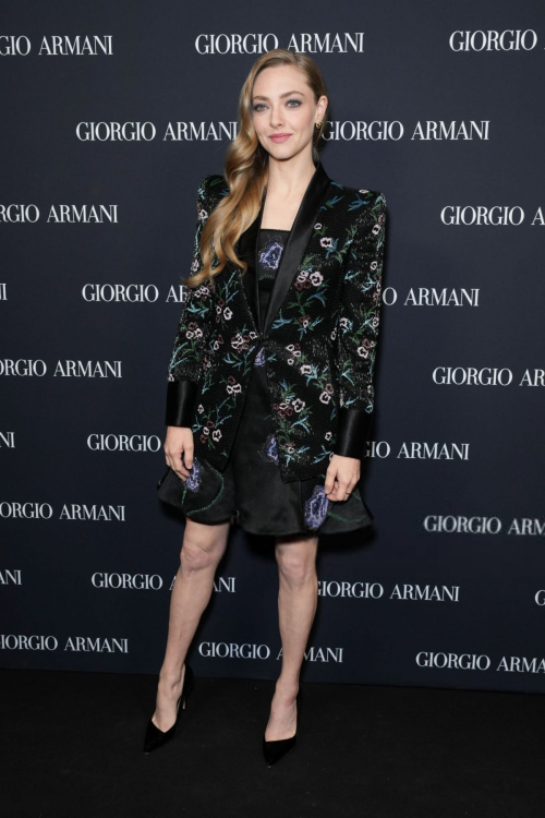 Amanda Seyfried at Giorgio Armani Spring 2025 Fashion Show October 2024