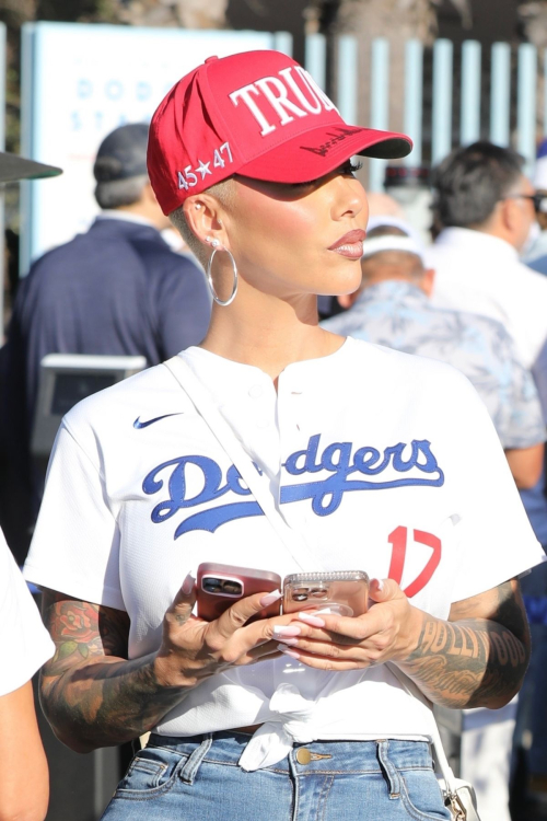 Amber Rose Arrives at Dodgers World Series Game, October 2024 1