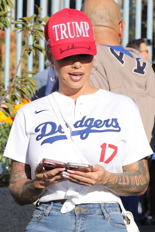 Amber Rose Arrives at Dodgers World Series Game, October 2024 2