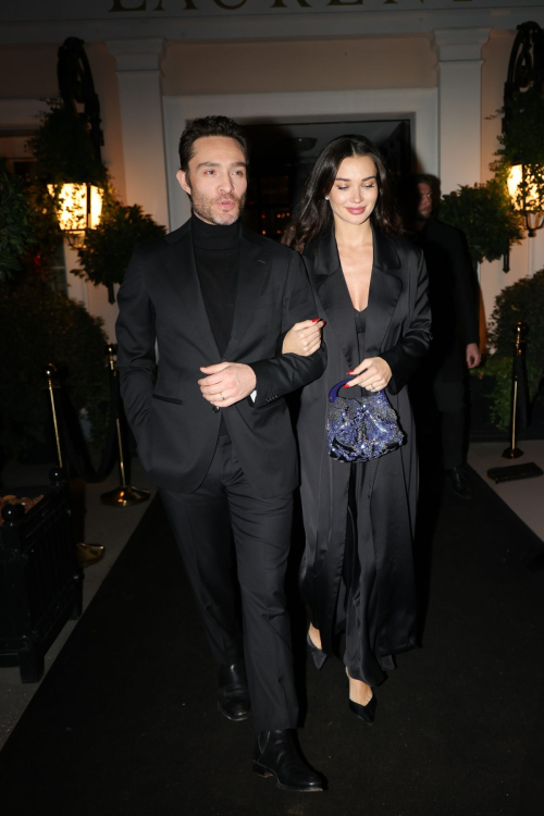 Amy Jackson and Ed Westwick Night Out in Paris, October 2024