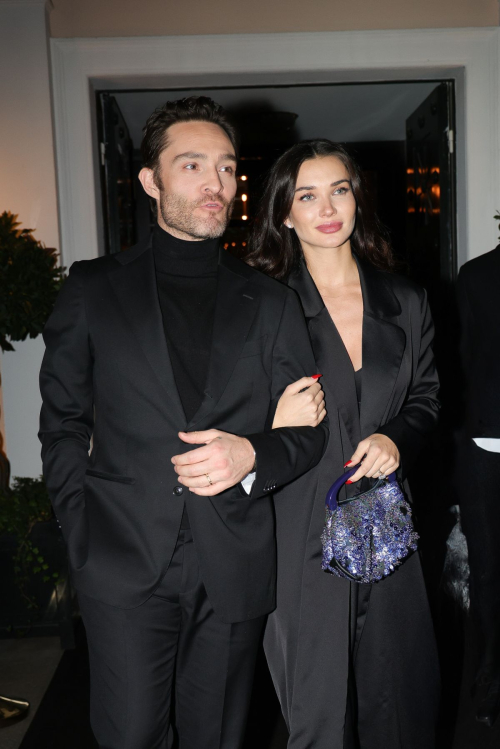 Amy Jackson and Ed Westwick Night Out in Paris, October 2024 2