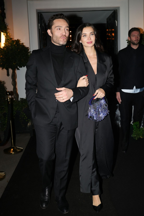 Amy Jackson and Ed Westwick Night Out in Paris, October 2024 4