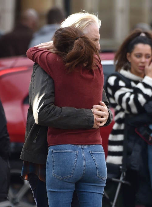 Anna Friel and David Threlfall on Set of Jimmy McGovern