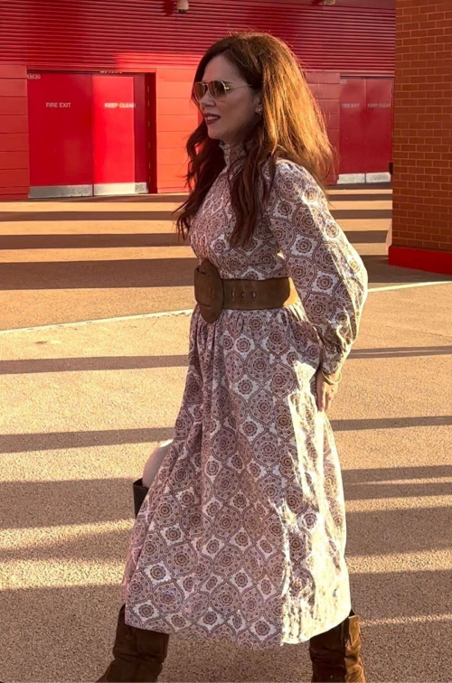 Anna Friel Arrives at Anfield for Champions League Game Liverpool vs Bologna, October 2024 5