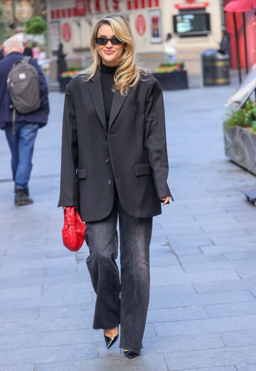 Ashley Roberts in Black Blazer and Trousers Out in London, October 2024 2