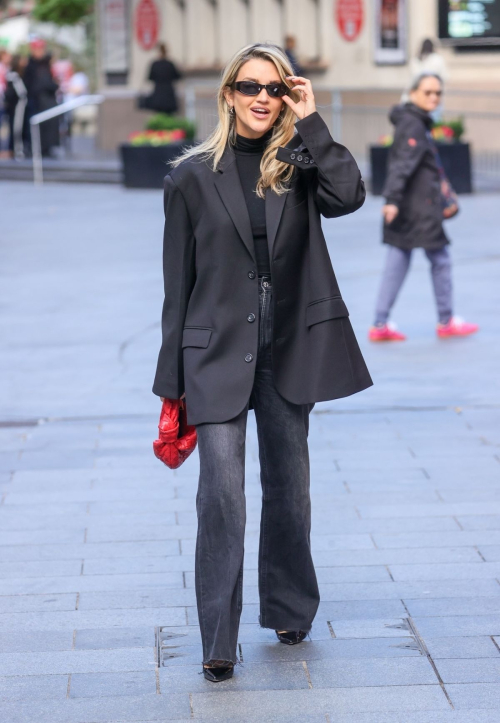 Ashley Roberts in Black Blazer and Trousers Out in London, October 2024 3