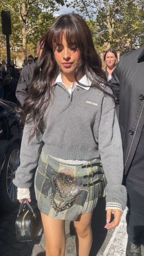 Camila Cabello Leaves Miu Miu Fashion Show in Paris, October 2024